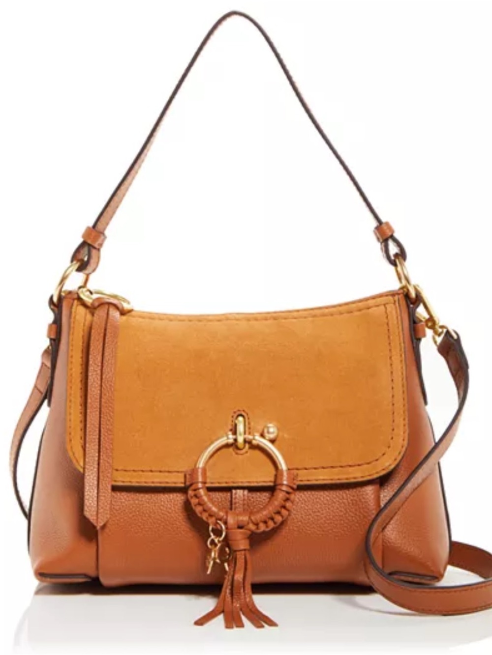 See By Chloé Joan Small Leather and Suede Shoulder Bag